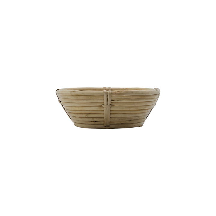 House Doctor - Corbeille de rangement Conical, L 15 x H 5 cm, rotin