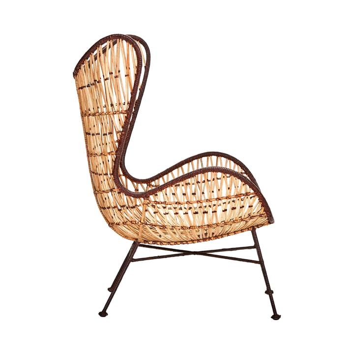 House Doctor - Flow Lounge Chair, rotin naturel