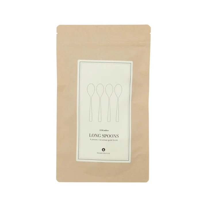 House Doctor - Cuillère Golden, longue, or (set de 4)