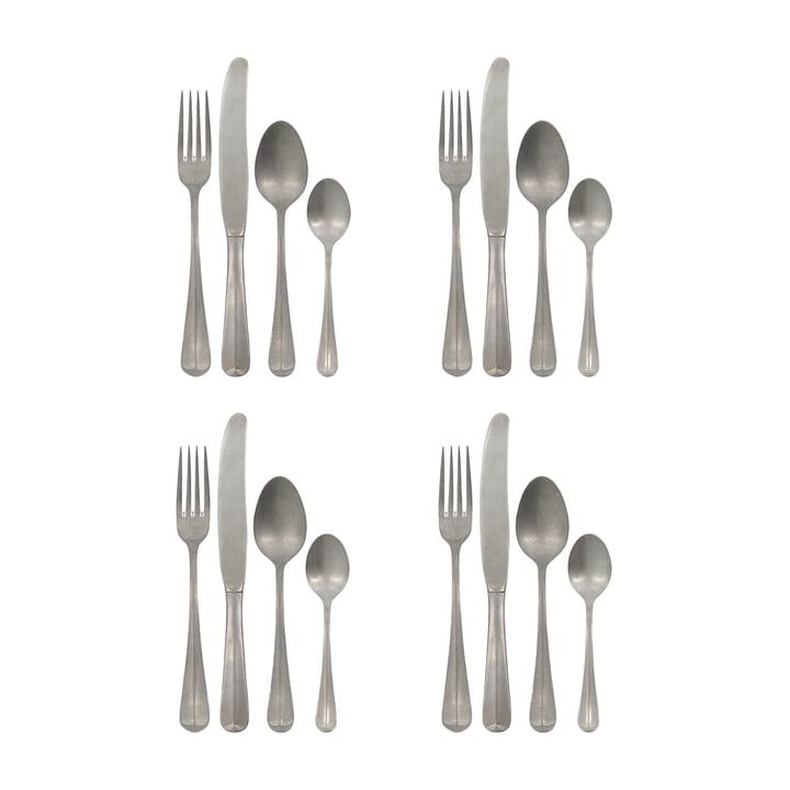 House Doctor - Mora set de couverts, argent-finish (16 pcs.)