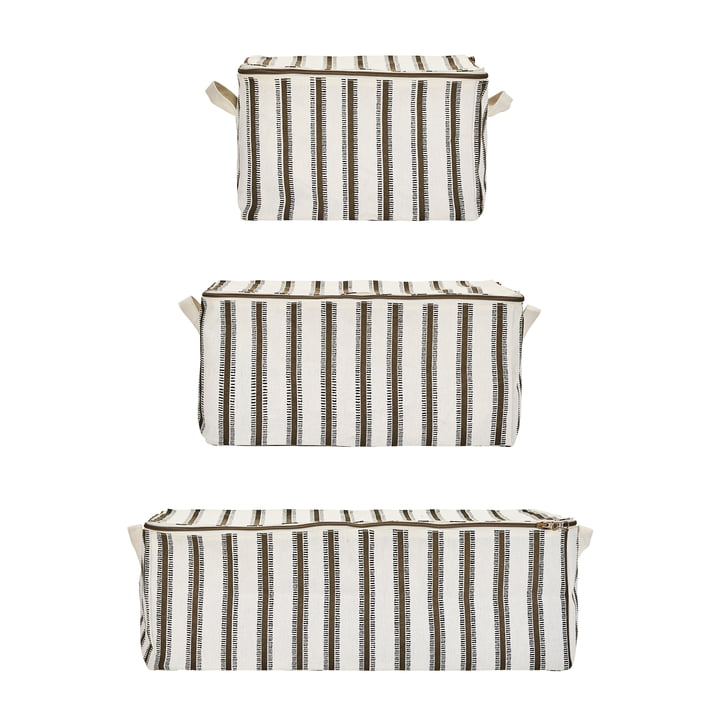 House Doctor - Vibes Corbeille de rangement, marron clair (lot de 3)