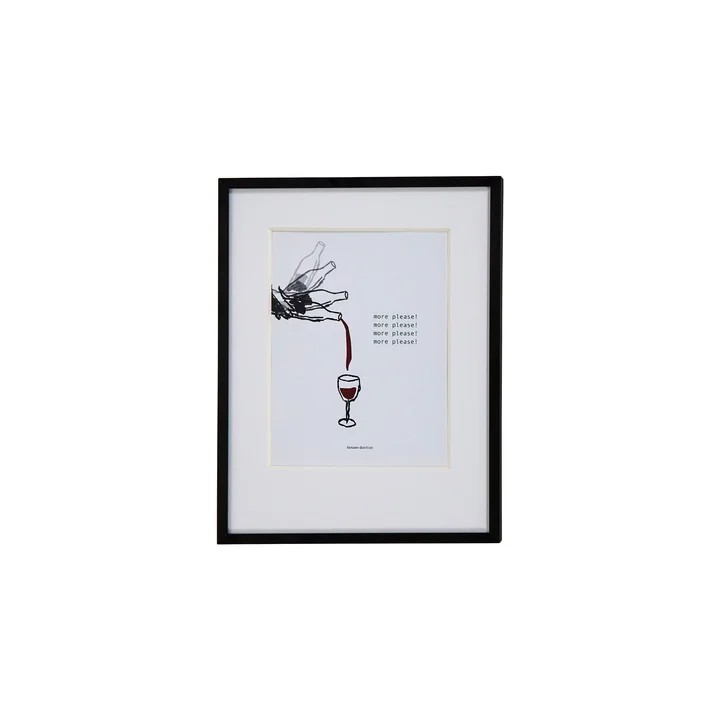 House Doctor - Tableau mural Wine, 23 x 30 cm, bordeaux