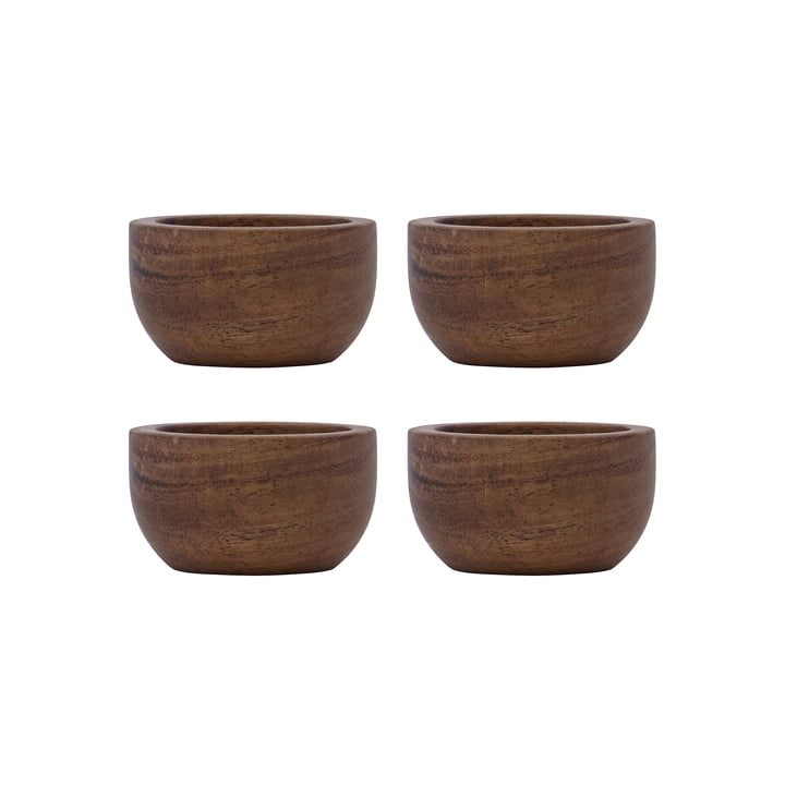 House Doctor - Wood Coquetiers, acacia naturel (set de 4)