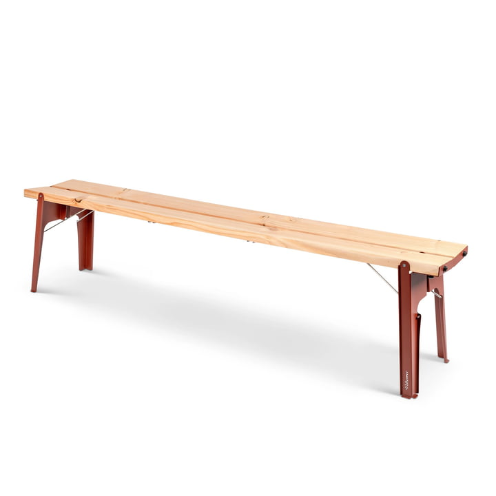 Weltevree - Salut Outdoor Banc 190 x 30 cm, rouge oxyde