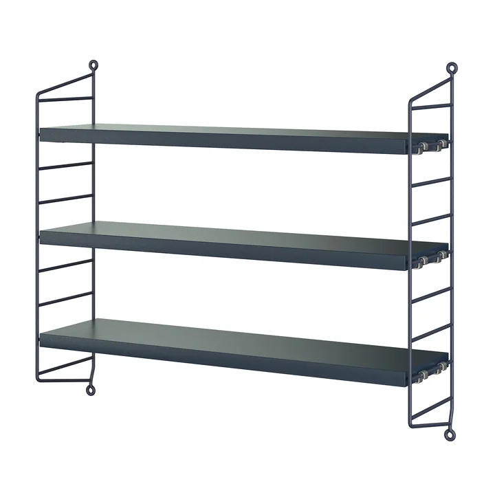 String - Pocket Étagère murale, bleu acier RAL 5011