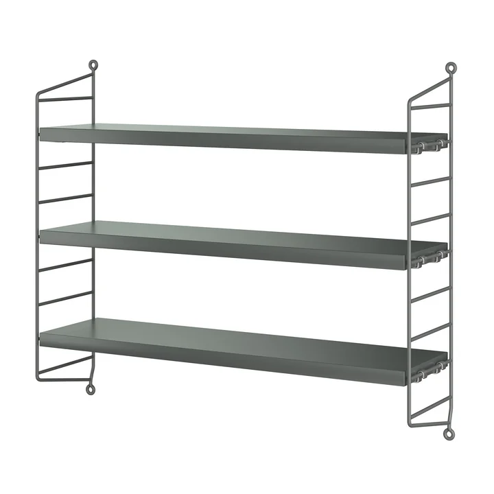 String - Pocket Étagère murale, gris trafic RAL 7043