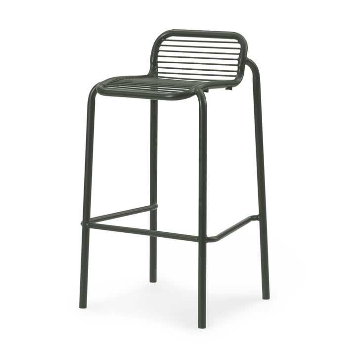 Normann Copenhagen - Vig chaise de bar, H 75 cm, vert foncé