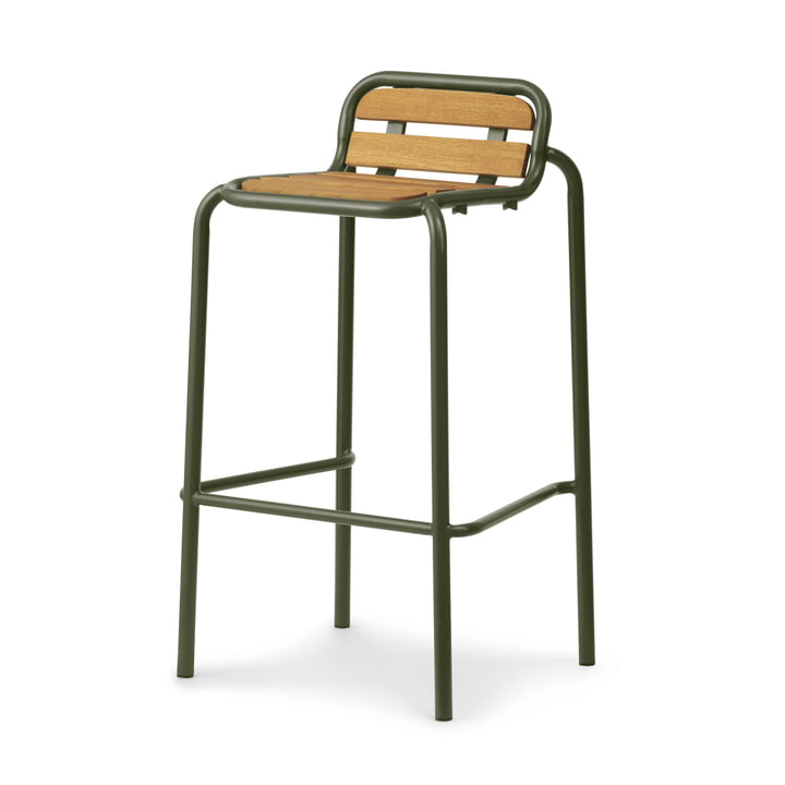 Normann Copenhagen - Vig chaise de bar, H 75 cm, vert foncé / robinier