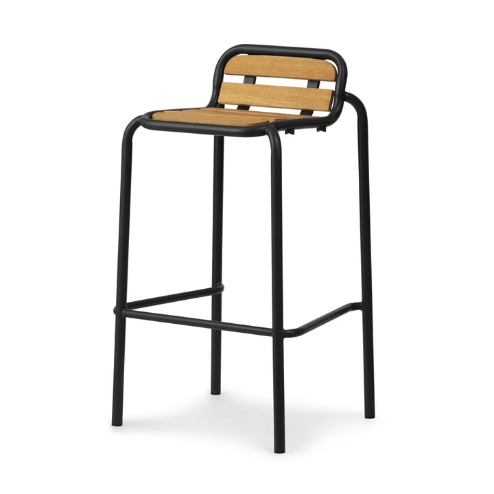 Normann Copenhagen - Vig chaise de bar, H 75 cm, noir / robinier