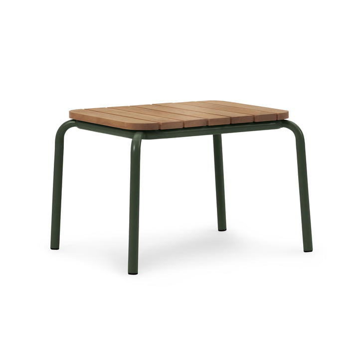 Normann Copenhagen - Vig Table d'appoint, 55 x 45 cm, vert foncé / robinier