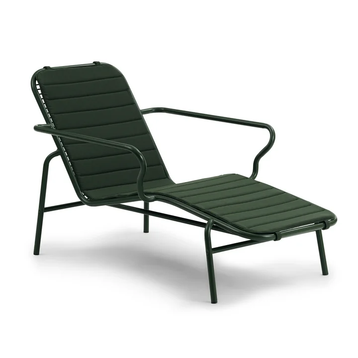 Normann Copenhagen - Vig Chaise longue avec coussin d'assise, vert foncé