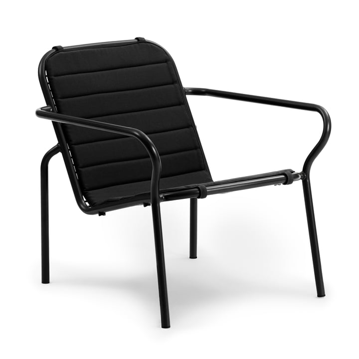 Normann Copenhagen - Vig Lounge Chair avec coussin d'assise, noir