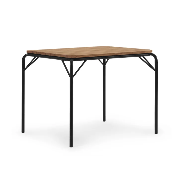 Normann Copenhagen - Table Vig, 90 x 80 cm, noir / robinier