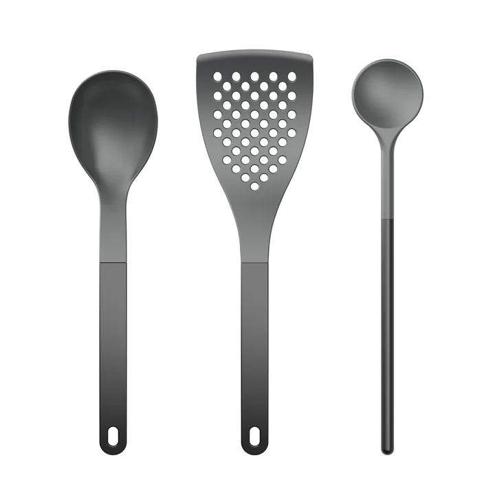 Rosti - New Optima Set d'ustensiles de cuisine 1, noir (3 pièces)