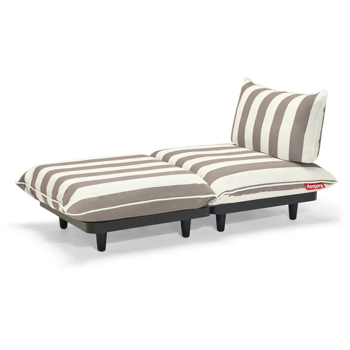 Fatboy - Paletti Outdoor Daybed, blanc / cacao rayé