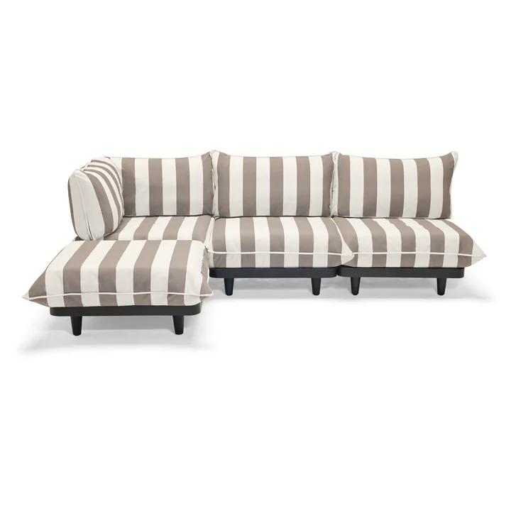 Fatboy - Paletti Outdoor Set, large, blanc / cacao rayé