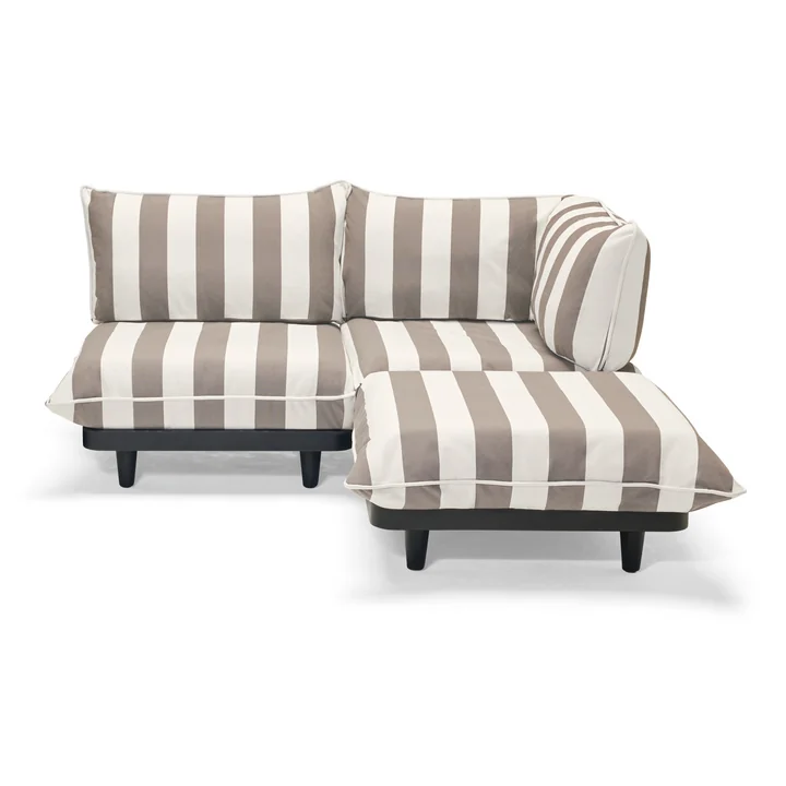 Fatboy - Paletti Outdoor Set, medium, blanc / cacao rayé