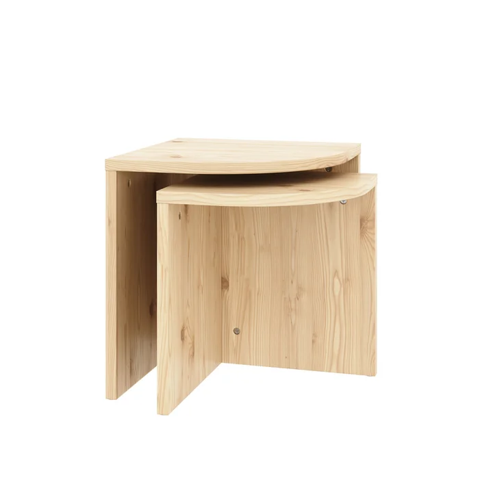 Karup Design - Combine Ensemble de tables d'appoint, pin naturel (lot de 2)