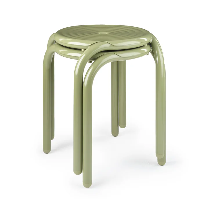 Tom Dixon - Groove Tabouret de jardin, vert mousse