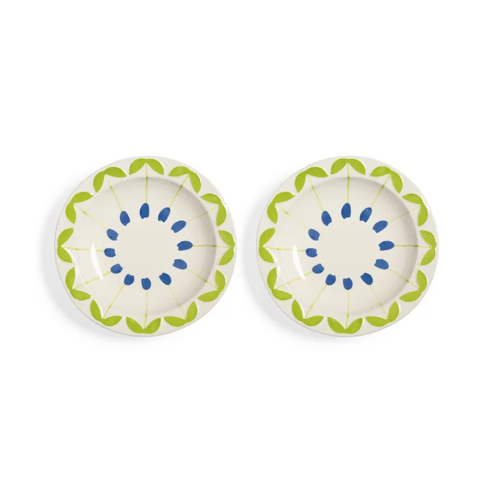 & klevering - Folk Coupe Ø 22,5 cm, bleu (set de 2)