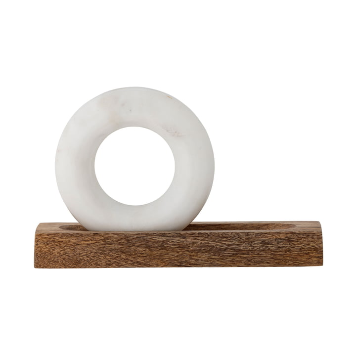 Bloomingville - Manuella mortier et pilon, blanc / mangue naturelle