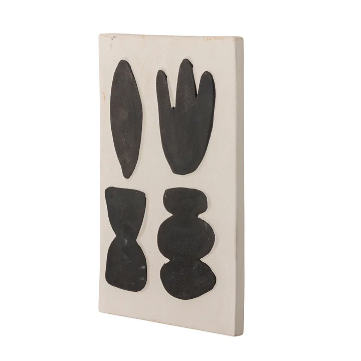 Bloomingville - Lutton décoration murale, 20 x 28,5 cm, blanc / gris