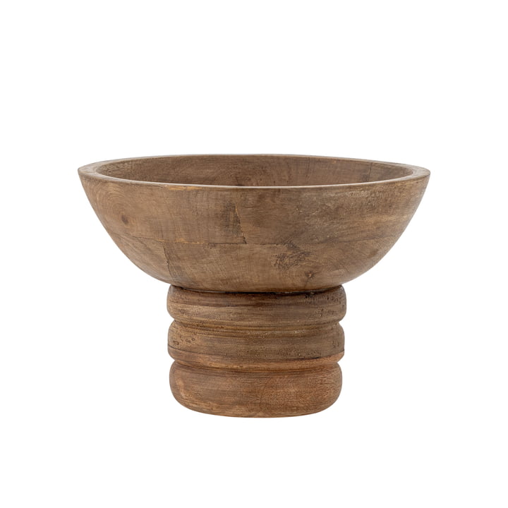 Bloomingville - Nanuka coupe à socle, Ø 20,5 x 14,5 cm, Mano naturel