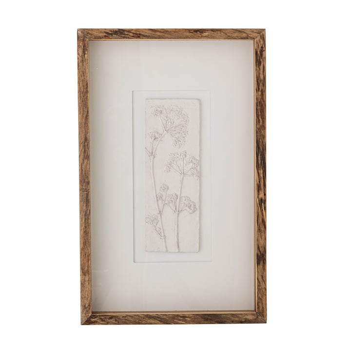 Bloomingville - Mey tableau mural avec cadre, 30,5 x 48,5 cm, sapin naturel