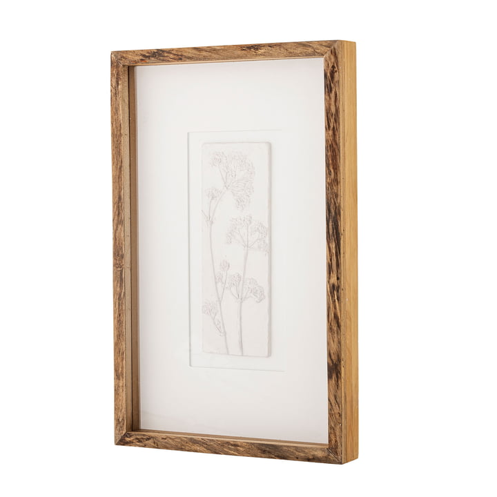 Bloomingville - Mey tableau mural avec cadre, 30,5 x 48,5 cm, sapin naturel