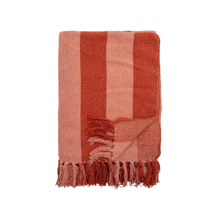 Bloomingville - Frello couverture, 130 x 160 cm, orange