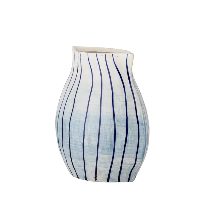 Bloomingville - Esra Vase, H 22 cm, bleu