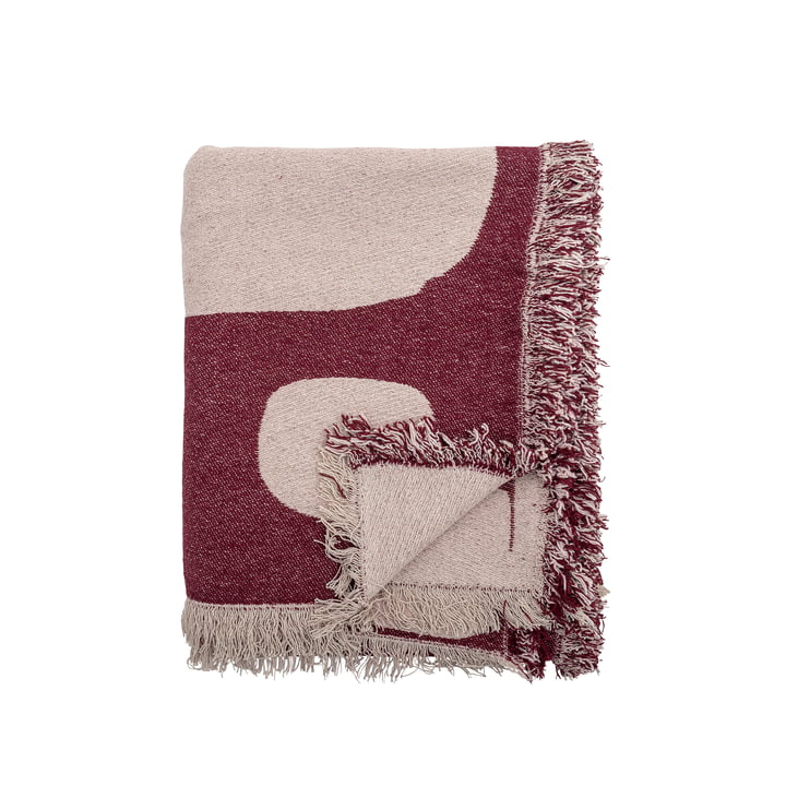 Bloomingville - Olica couverture, 130 x 160 cm, rouge