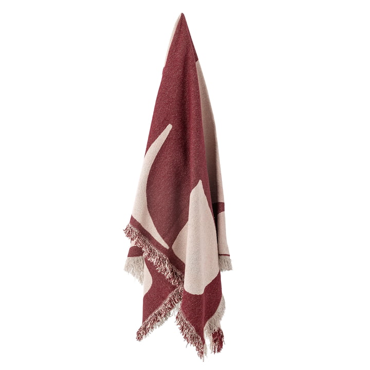 Bloomingville - Olica couverture, 130 x 160 cm, rouge