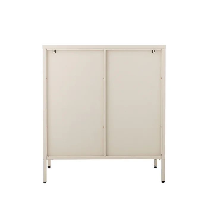 Bloomingville - Salvo Cabinet avec portes en verre, 80 x 90 x 40 cm, naturel