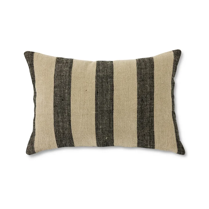 Hkliving - Bayside Coussin en lin, 60 x 40 cm, marron / beige