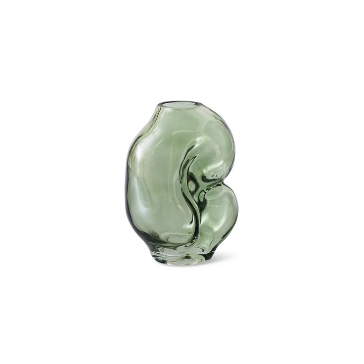 HKliving - Gleam Vase en verre small, olive