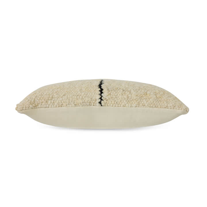 HKliving - Natural Coussin en laine, 50 x 30 cm, rayé