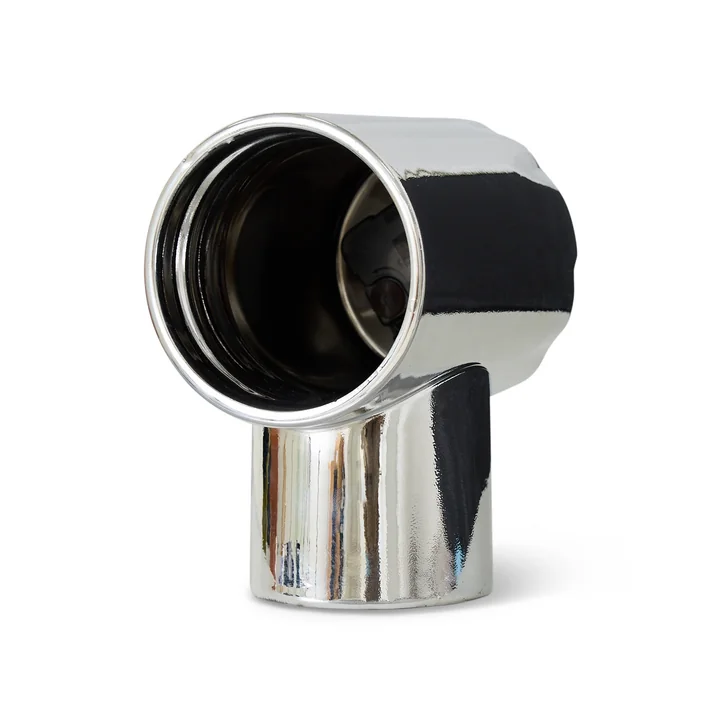 HKliving - Horloge de table rétro en céramique, chrome