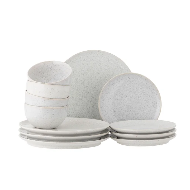 Bloomingville - Addison Vaisselle Dinner Set, blanc (12 pcs.)