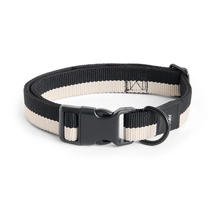 HAY - Dogs Collier de chien, M/L, noir / blanc