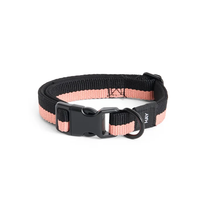 HAY - Dogs Collier de chien, S/M, rose / noir