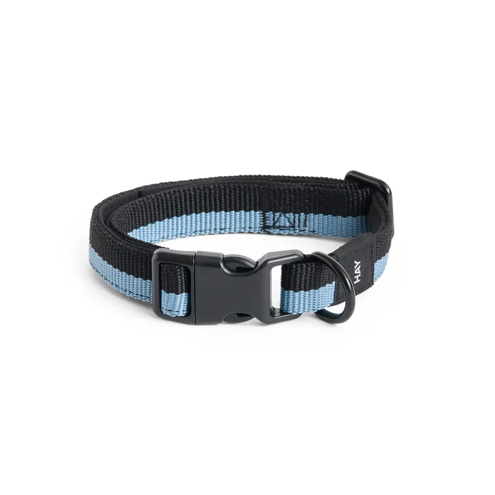 HAY - Dogs Collier de chien, S/M, bleu / noir