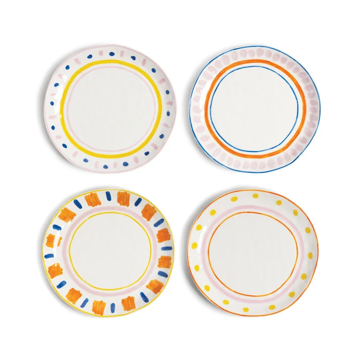 & klevering - Boavista Assiette Ø 21,5 cm, multi (set de 4)