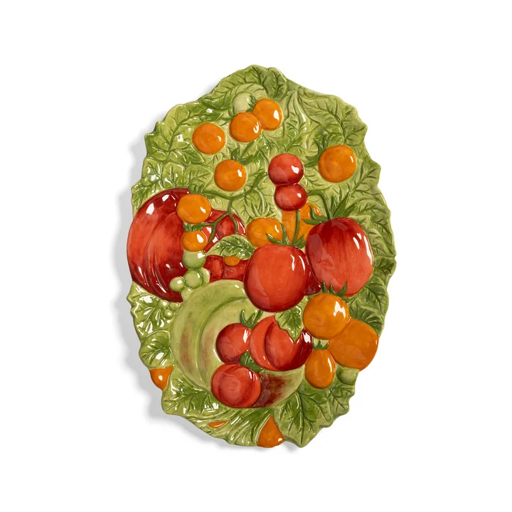 & klevering - Legume Plat de service Tomate, 27 x 37,5 cm, multicolore
