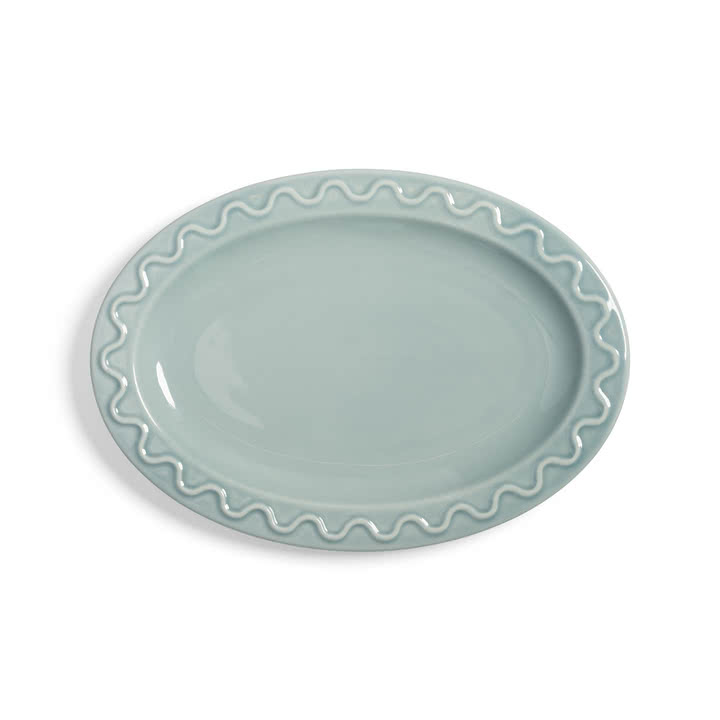 & klevering - Mochi plat de service, 22 x 31 cm, bleu clair