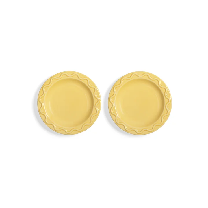 & klevering - Mochi Assiette, Ø 17,5 cm, jaune (set de 2)