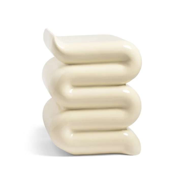 & klevering - Pillar Whip Table d'appoint, H 46 cm, blanc cassé