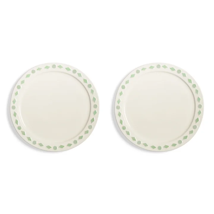 & klevering - Folk Assiette, Ø 27,5 cm, menthe (set de 2)