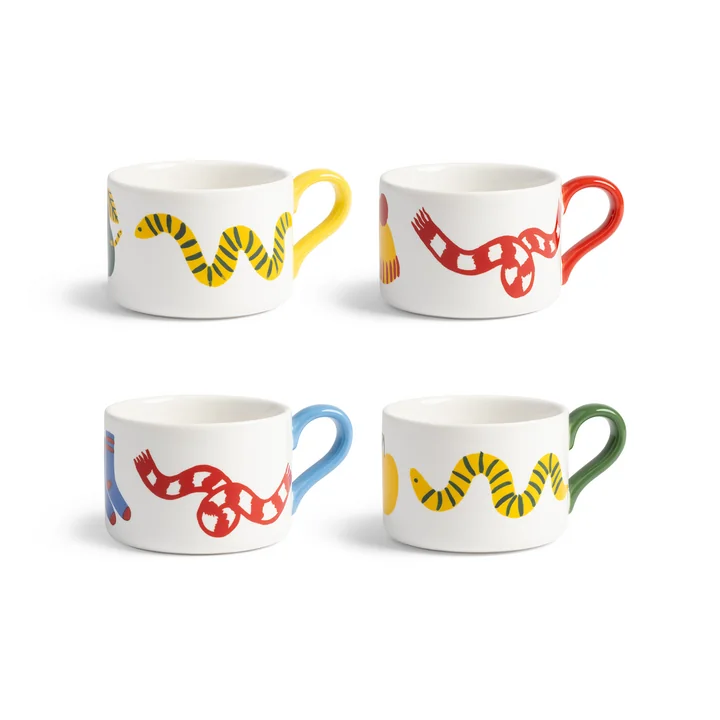 & klevering - Tasse Haines, 0,2 L, multicolore (lot de 4)