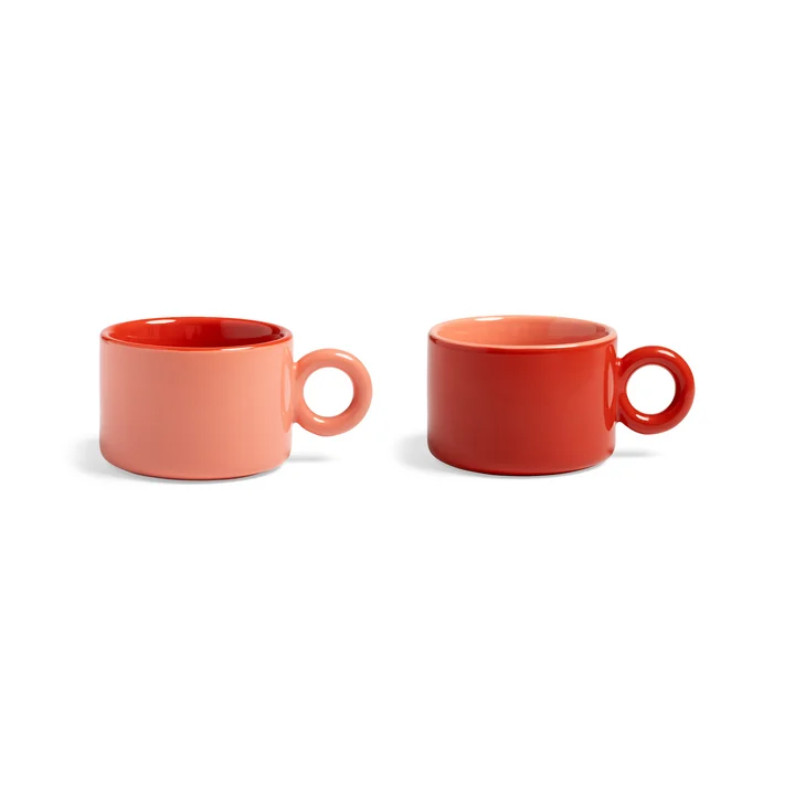 & klevering - Chiquito Tasse, 0,2 L, rouge (set de 2)
